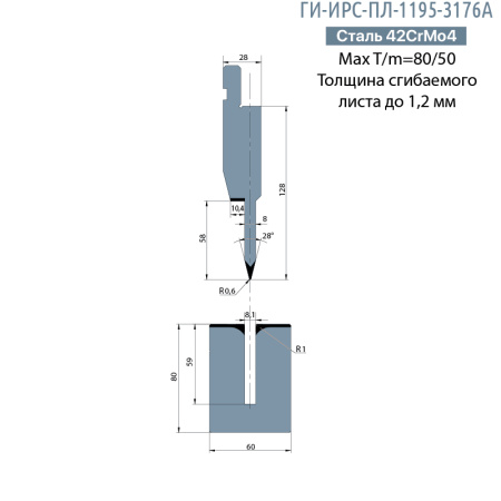 Комплект для плющения Promecam/Amada  до 1,2